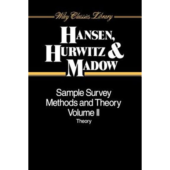 Pre-Owned Sample Survey Methods and Theory, Volume 2: Theory (Paperback) 0471309664 9780471309666