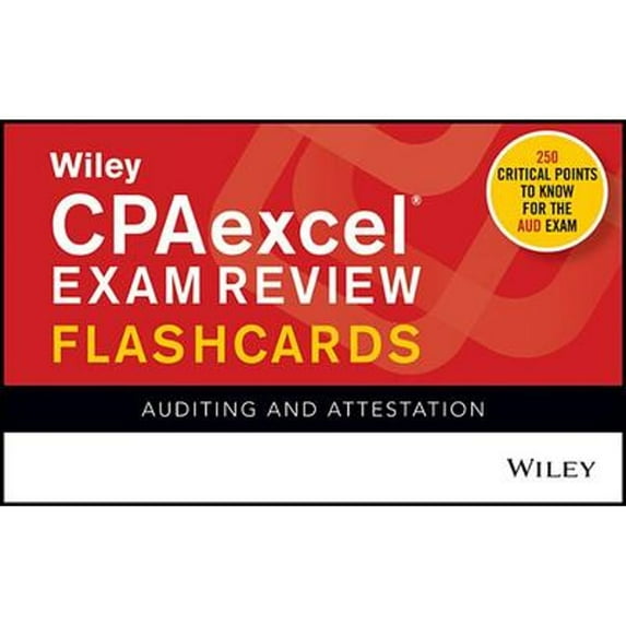 Pre-Owned Wiley Cpaexcel Exam Review 2020 Flashcards: Auditing and Attestation (Paperback 9781119630777) by Wiley