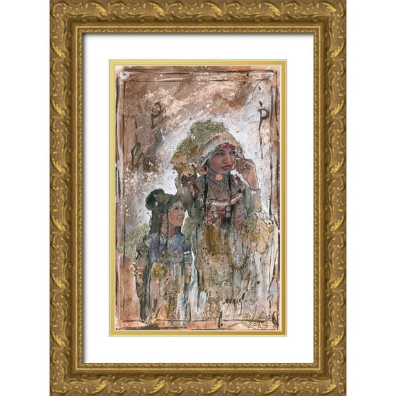 Wiley, Marta 10x14 Gold Ornate Wood Framed with Double Matting Museum Art Print Titled - Golden Buddah