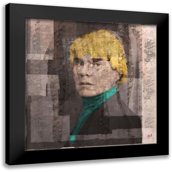 Wiley, Marta 12x12 Black Modern Framed Museum Art Print Titled - Andy Warhol Silkscreen I