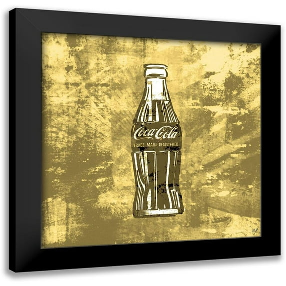Wiley, Marta 12x12 Black Modern Framed Museum Art Print Titled - Coke Silkscreen Yellow