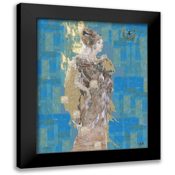 Wiley, Marta 12x14 Black Modern Framed Museum Art Print Titled - Queen Bee II blue