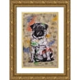 thumbnail image 1 of Wiley, Marta 13x18 Gold Ornate Wood Framed with Double Matting Museum Art Print Titled - Colorful Dog III, 1 of 4