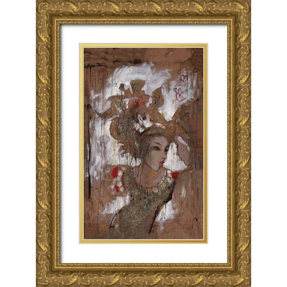 Wiley, Marta 13x18 Gold Ornate Wood Framed with Double Matting Museum Art Print Titled - Sepia, Figure IIII