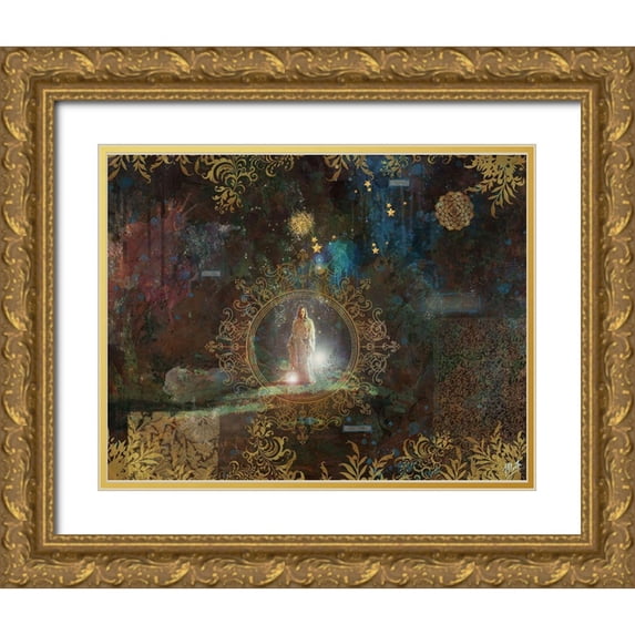 Wiley, Marta 14x12 Gold Ornate Wood Framed with Double Matting Museum Art Print Titled - Jesus Light
