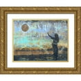 thumbnail image 1 of Wiley, Marta 14x12 Gold Ornate Wood Framed with Double Matting Museum Art Print Titled - Sun Salutation Blue, 1 of 4