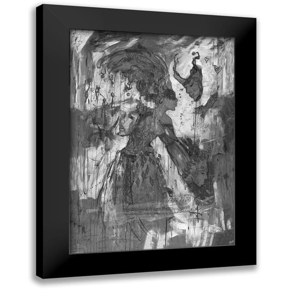 Wiley, Marta 14x18 Black Modern Framed Museum Art Print Titled - BandW Festive II