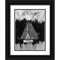 thumbnail image 1 of Wiley, Marta 14x18 Black Ornate Wood Framed with Double Matting Museum Art Print Titled - Camping BandW, 1 of 4