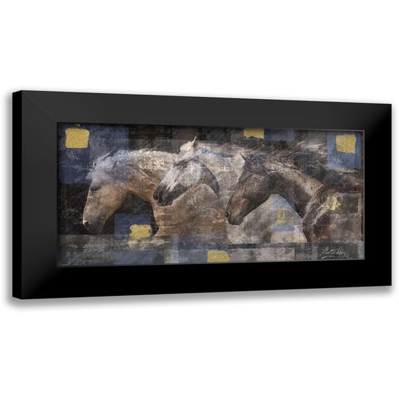 Wiley, Marta 14x9 Black Modern Framed Museum Art Print Titled - Horse Print Silkscreen
