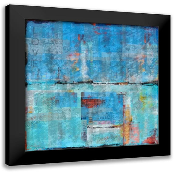 Wiley, Marta 15x15 Black Modern Framed Museum Art Print Titled - Abstract Blue VIIII