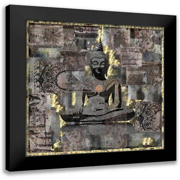 Wiley, Marta 15x15 Black Modern Framed Museum Art Print Titled - Happy Buddah