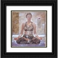 thumbnail image 1 of Wiley, Marta 15x15 Black Ornate Wood Framed with Double Matting Museum Art Print Titled - Yoga I- Light, 1 of 4