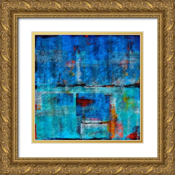 Wiley, Marta 15x15 Gold Ornate Wood Framed with Double Matting Museum Art Print Titled - Abstract Dark