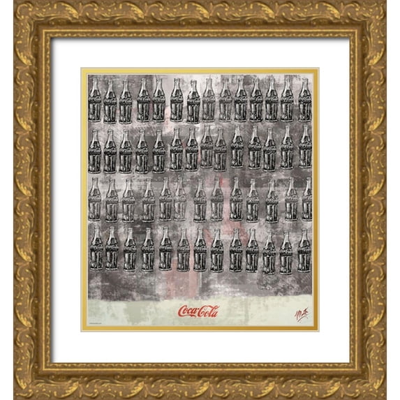 Wiley, Marta 15x16 Gold Ornate Wood Framed with Double Matting Museum Art Print Titled - Coke Silkscreen Color