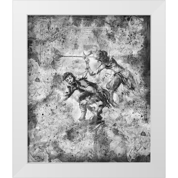 Wiley, Marta 15x17 White Modern Wood Framed Museum Art Print Titled - Floral Flute Player I