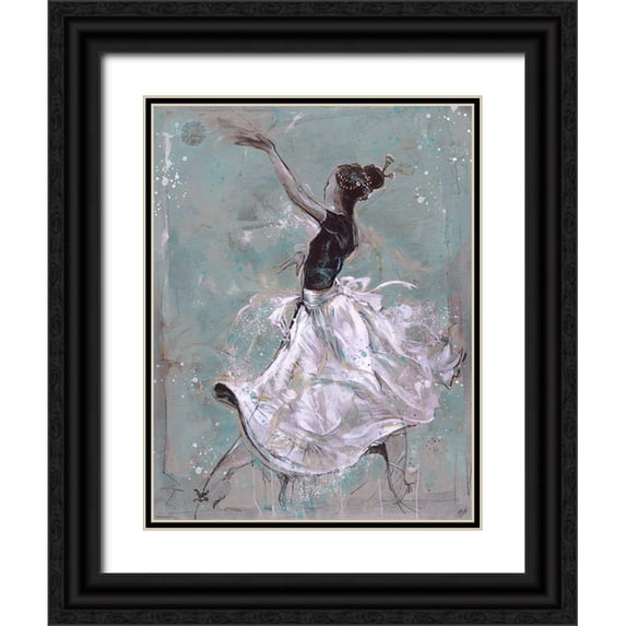 Wiley, Marta 15x18 Black Ornate Wood Framed with Double Matting Museum Art Print Titled - Living The Dream- Blue