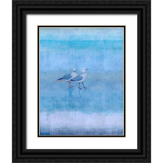Wiley, Marta 15x18 Black Ornate Wood Framed with Double Matting Museum Art Print Titled - Sky Blue Sea Gals