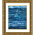thumbnail image 1 of Wiley, Marta 15x18 Gold Ornate Wood Framed with Double Matting Museum Art Print Titled - Abstract Blue XXVI, 1 of 4