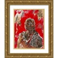 thumbnail image 1 of Wiley, Marta 15x18 Gold Ornate Wood Framed with Double Matting Museum Art Print Titled - African VII Red-Beige, 1 of 4