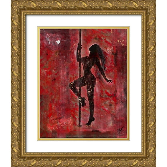 Wiley, Marta 15x18 Gold Ornate Wood Framed with Double Matting Museum Art Print Titled - Pole Dancer II
