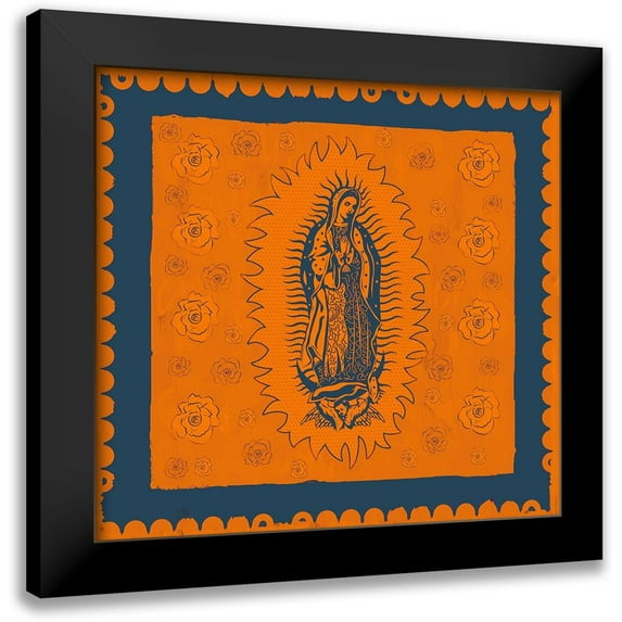 Wiley, Marta 16x15 Black Modern Framed Museum Art Print Titled - Orange and Blue Mary
