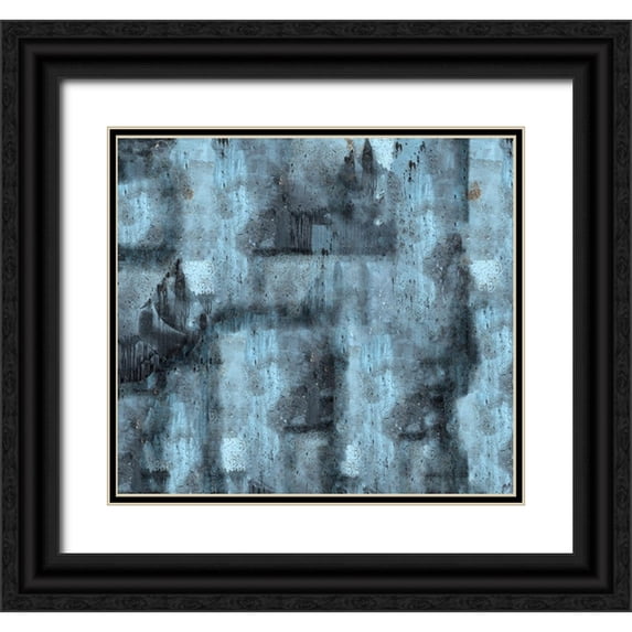Wiley, Marta 16x15 Black Ornate Wood Framed with Double Matting Museum Art Print Titled - Teal Crackle