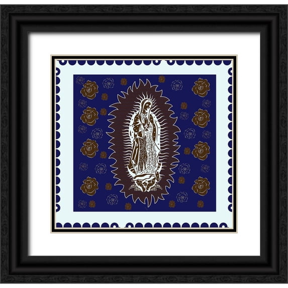 Wiley, Marta 16x15 Black Ornate Wood Framed with Double Matting Museum Art Print Titled - Virgin Mary White and Brown