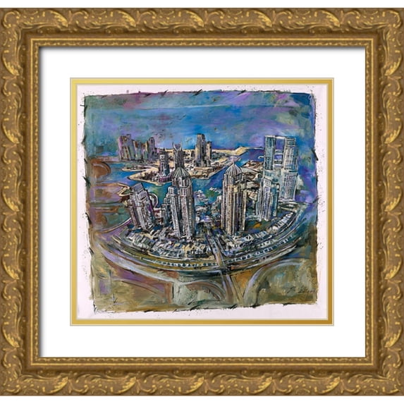 Wiley, Marta 16x15 Gold Ornate Wood Framed with Double Matting Museum Art Print Titled - Dubai III