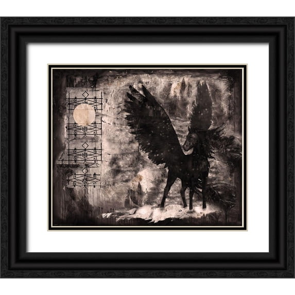 Wiley, Marta 17x15 Black Ornate Wood Framed with Double Matting Museum Art Print Titled - Black Pegasus Sepia