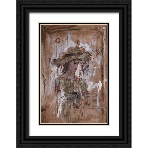 Wiley, Marta 17x24 Black Ornate Wood Framed with Double Matting Museum Art Print Titled - Sepia, Figure