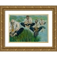 thumbnail image 1 of Wiley, Marta 18x14 Gold Ornate Wood Framed with Double Matting Museum Art Print Titled - Feet for hands, Cyan, 1 of 4
