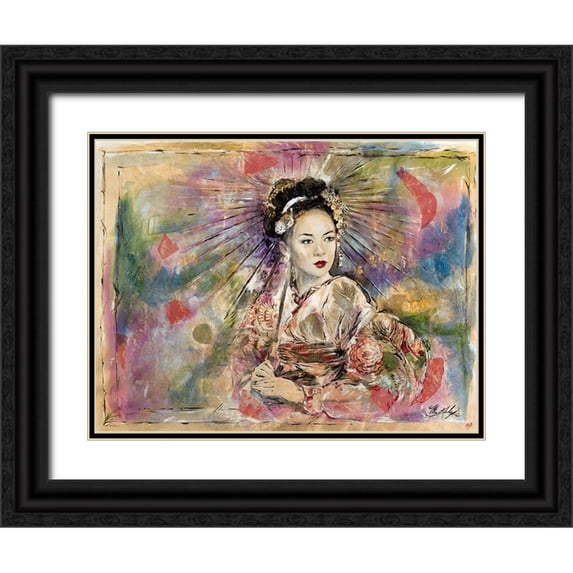 Wiley, Marta 18x15 Black Ornate Wood Framed with Double Matting Museum Art Print Titled - Geisha VI