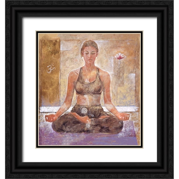 Wiley, Marta 20x22 Black Ornate Wood Framed with Double Matting Museum Art Print Titled - Yoga II