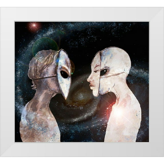 Wiley, Marta 22x20 White Modern Wood Framed Museum Art Print Titled - Hybrid VII