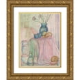 thumbnail image 1 of Wiley, Marta 25x32 Gold Ornate Wood Framed with Double Matting Museum Art Print Titled - Watercolor Stilllife age 9, 1 of 4