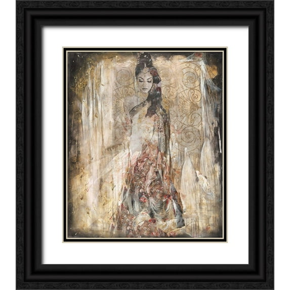 Wiley, Marta 26x30 Black Ornate Wood Framed with Double Matting Museum Art Print Titled - India I