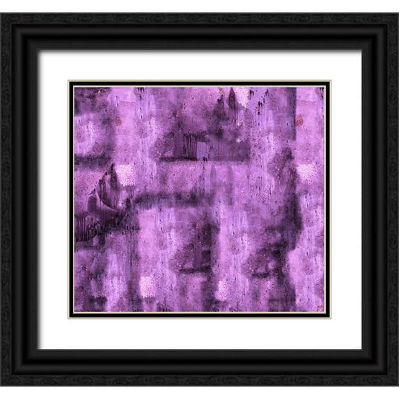Wiley, Marta 28x26 Black Ornate Wood Framed with Double Matting Museum Art Print Titled - Abstract Purple