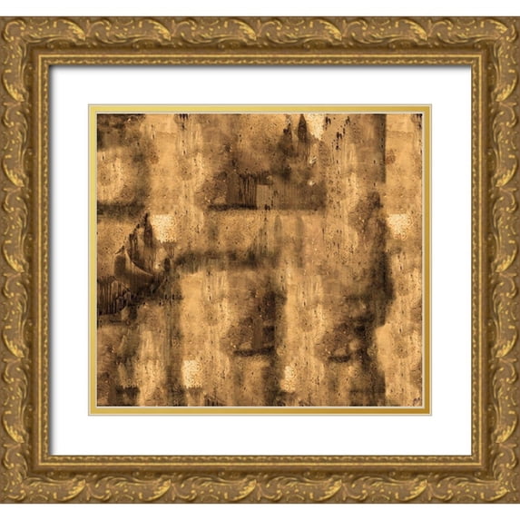Wiley, Marta 28x26 Gold Ornate Wood Framed with Double Matting Museum Art Print Titled - Abstact Ochre
