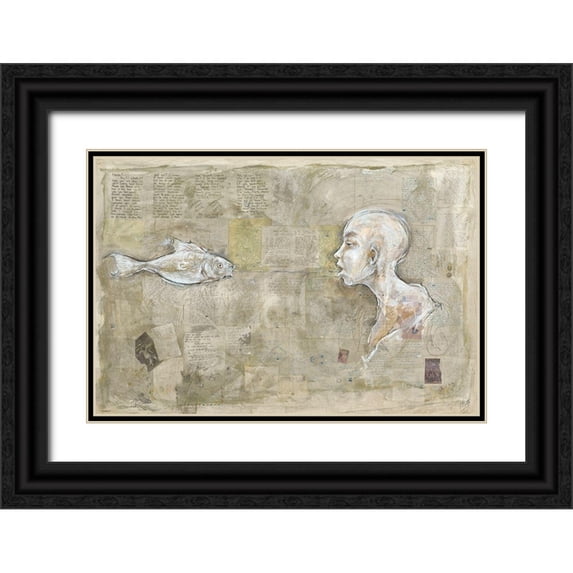 Wiley, Marta 32x23 Black Ornate Wood Framed with Double Matting Museum Art Print Titled - Hook