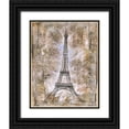 thumbnail image 1 of Wiley, Marta G. 26x32 Black Ornate Wood Framed with Double Matting Museum Art Print Titled - Eiffel Tower, 1 of 4