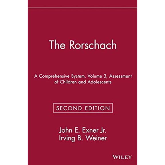 Pre-Owned The Rorschach, Assessment of Children and Adolescents Vol. 3 (Hardcover) 9780471559276