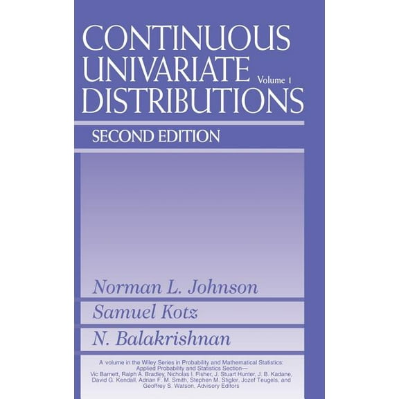 Wiley Probability and Statistics Continuous Univariate Distributions, Volume 1, Book 288, (Hardcover)