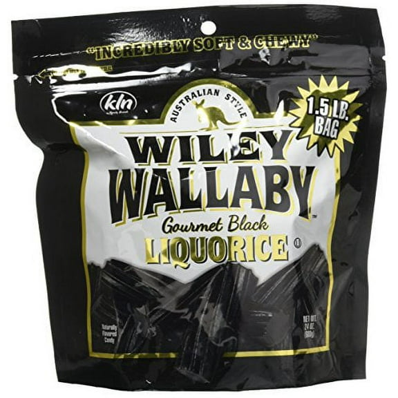 Wiley Wallaby 120151 Classic Black Gourmet Licorice Soft & Chewy 24 oz.