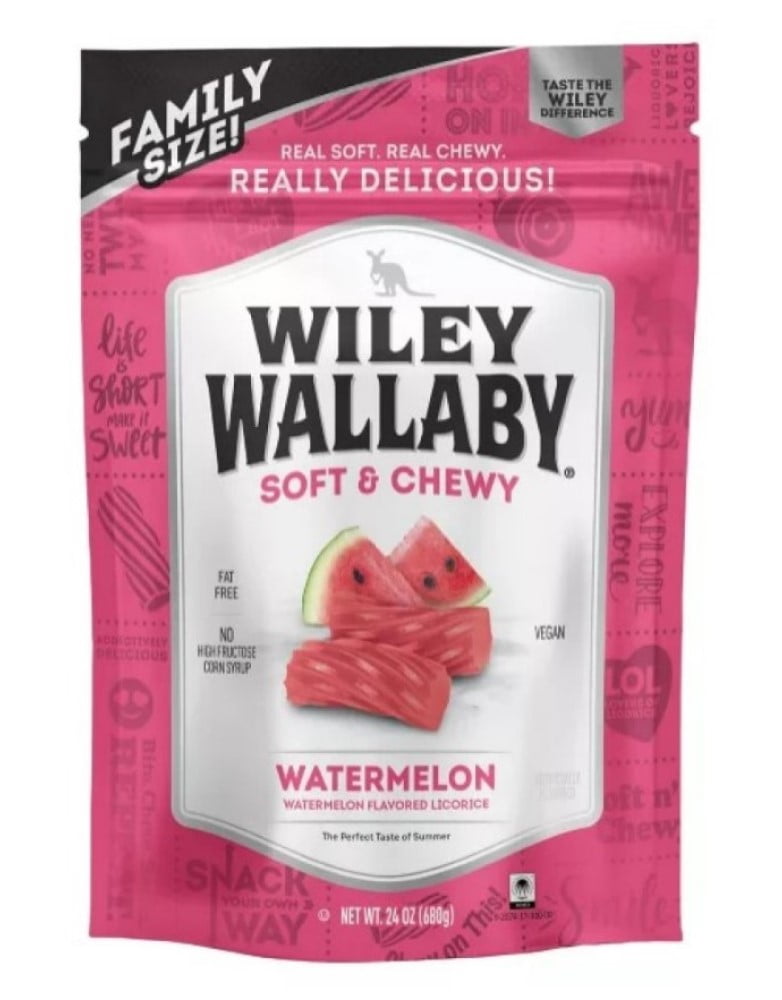 Wiley Wallaby 120166 Watermelon Licorice Soft & Chewy 24 oz. Bag, Pack of 1