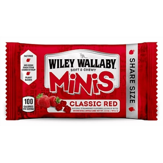 Wiley Wallaby 121383 - Soft & Chewy, Minis Classic Red, Share Size 3.5oz