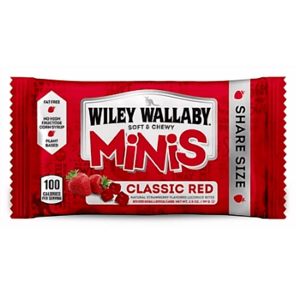 Wiley Wallaby 121383 - Soft & Chewy, Minis Classic Red, Share Size 3.5oz