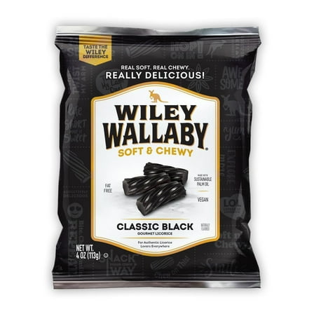 Wiley Wallaby Classic Black Licorice, 4 oz.