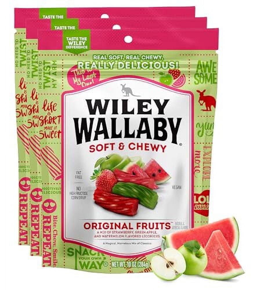 Wiley Wallaby Licorice 10 Ounce Classic Gourmet Soft & Chewy Australian