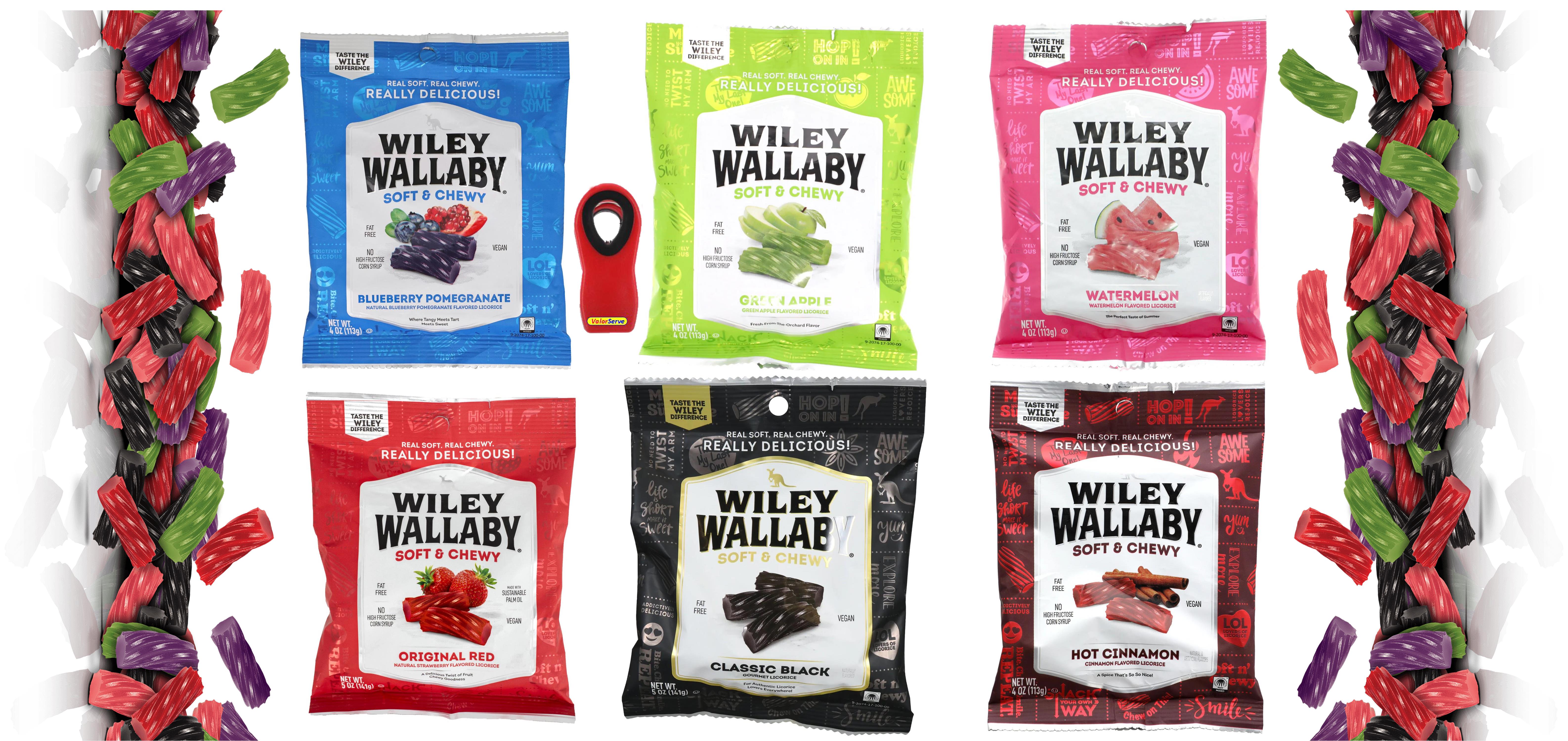 Wiley Wallaby Original Fruits Licorice 6 oz