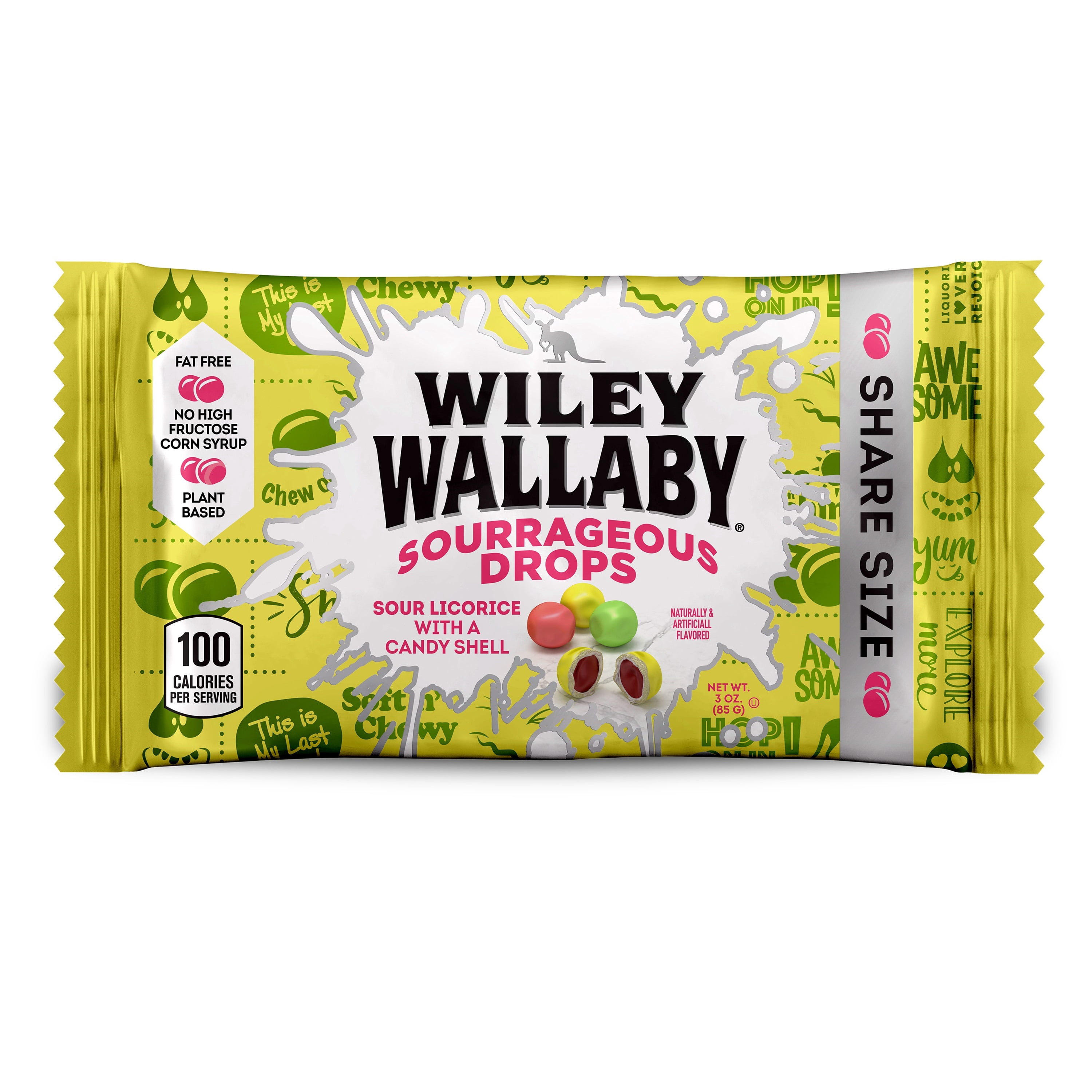 Wiley Wallaby Sourrageous Drops, 3 oz.